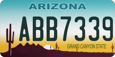 AZ license plate ABB7339