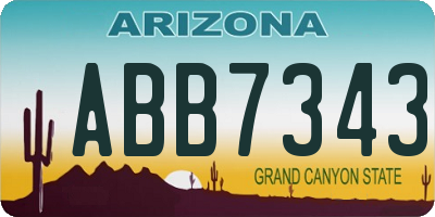 AZ license plate ABB7343
