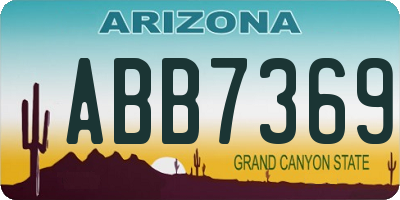 AZ license plate ABB7369