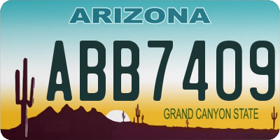 AZ license plate ABB7409