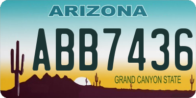 AZ license plate ABB7436
