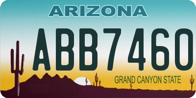 AZ license plate ABB7460