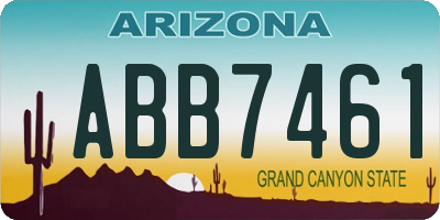 AZ license plate ABB7461