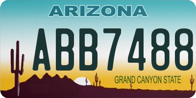 AZ license plate ABB7488