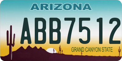 AZ license plate ABB7512