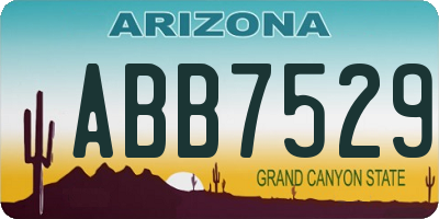 AZ license plate ABB7529