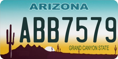 AZ license plate ABB7579