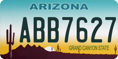 AZ license plate ABB7627
