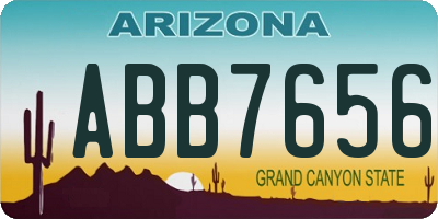 AZ license plate ABB7656