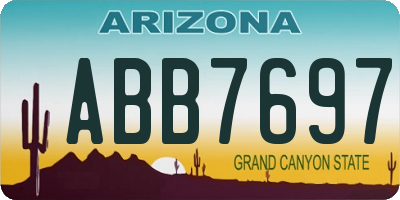 AZ license plate ABB7697