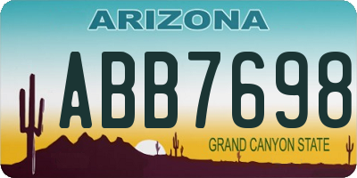 AZ license plate ABB7698