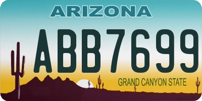 AZ license plate ABB7699