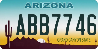 AZ license plate ABB7746