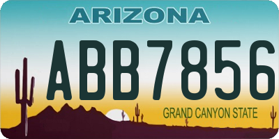 AZ license plate ABB7856