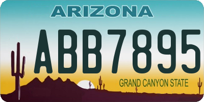 AZ license plate ABB7895