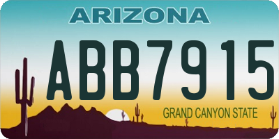 AZ license plate ABB7915