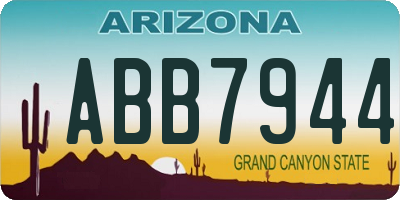 AZ license plate ABB7944
