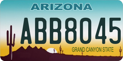 AZ license plate ABB8045