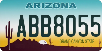 AZ license plate ABB8055