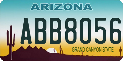 AZ license plate ABB8056