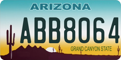AZ license plate ABB8064