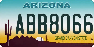 AZ license plate ABB8066