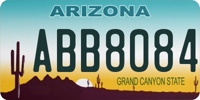 AZ license plate ABB8084