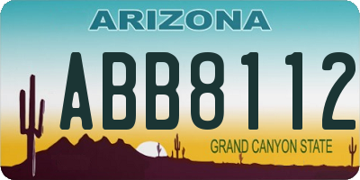 AZ license plate ABB8112