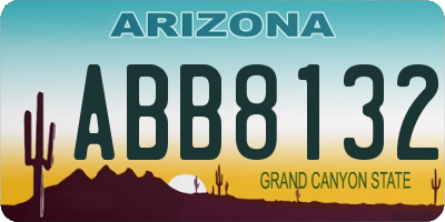 AZ license plate ABB8132