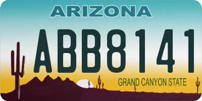 AZ license plate ABB8141