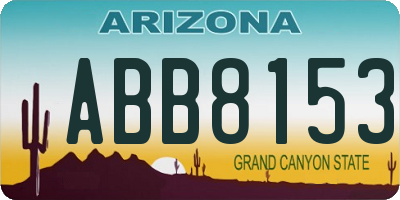 AZ license plate ABB8153