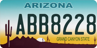 AZ license plate ABB8228