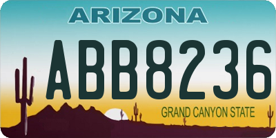 AZ license plate ABB8236