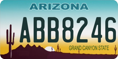 AZ license plate ABB8246