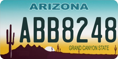 AZ license plate ABB8248