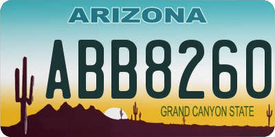 AZ license plate ABB8260