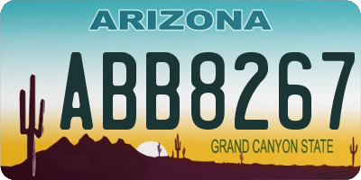 AZ license plate ABB8267
