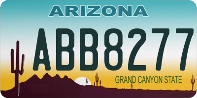 AZ license plate ABB8277