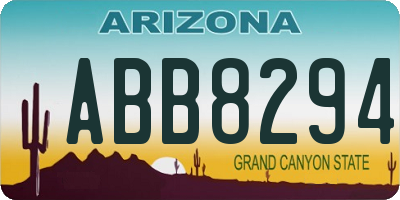 AZ license plate ABB8294