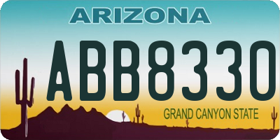 AZ license plate ABB8330