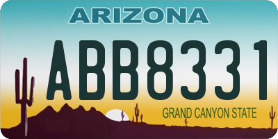 AZ license plate ABB8331