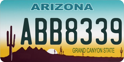 AZ license plate ABB8339