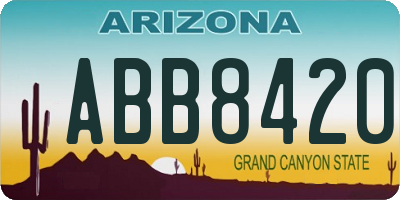 AZ license plate ABB8420