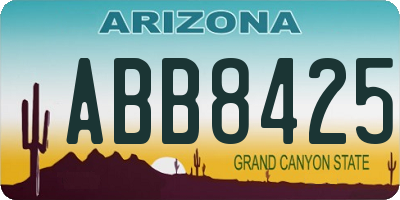 AZ license plate ABB8425
