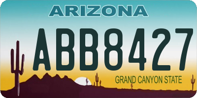 AZ license plate ABB8427