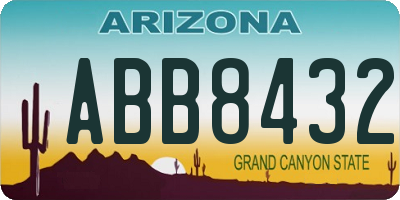 AZ license plate ABB8432