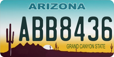AZ license plate ABB8436