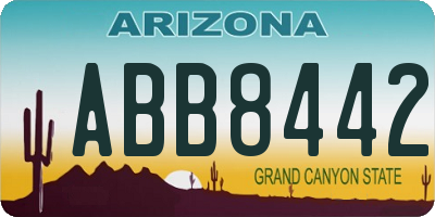 AZ license plate ABB8442