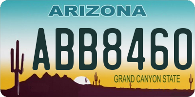 AZ license plate ABB8460