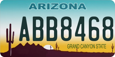 AZ license plate ABB8468